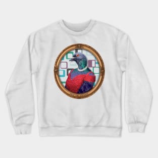 Red Glam Pigeon Lady in Vintage Frame Crewneck Sweatshirt